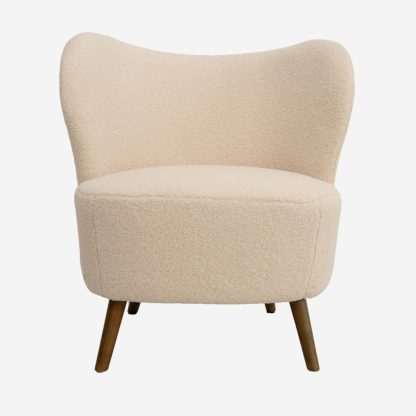 Teddy Upholstered Arm Chair, Cream