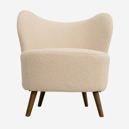 Teddy Upholstered Arm Chair, Cream