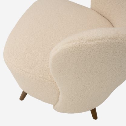 Teddy Upholstered Arm Chair, Cream