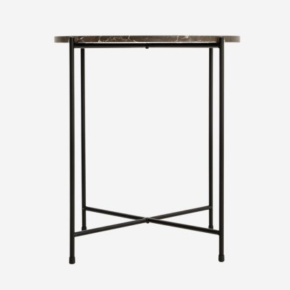 Avila Side Table,  Emperador Marble Medium, Brown