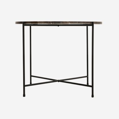 Avila Side Table,  Emperador Marble Large, Brown