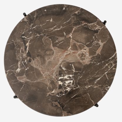 Avila Side Table,  Emperador Marble Large, Brown