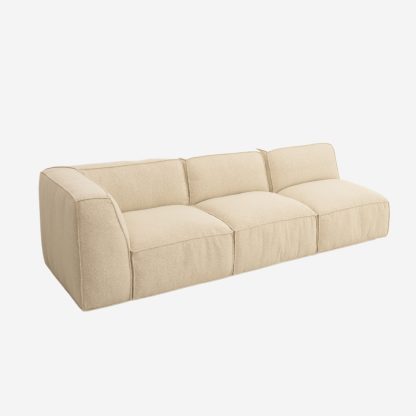 Fairfield Sectional Corner Sofa With Right Chaise Lounge, Cream