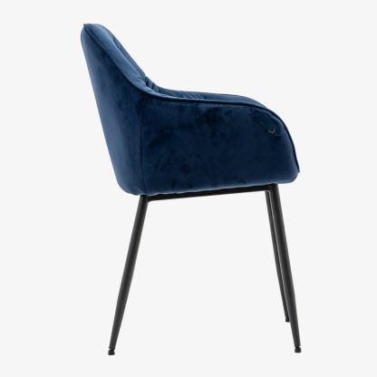 Brooke Velvet Dining Chair, Blue