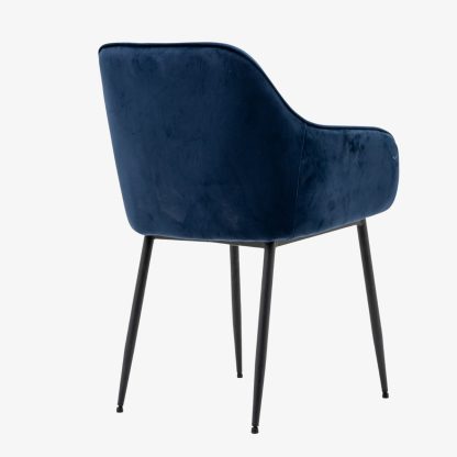 Brooke Velvet Dining Chair, Blue