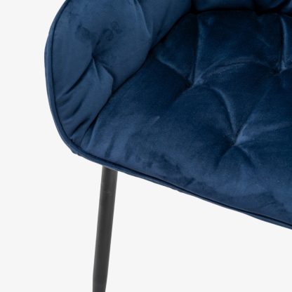 Brooke Velvet Dining Chair, Blue