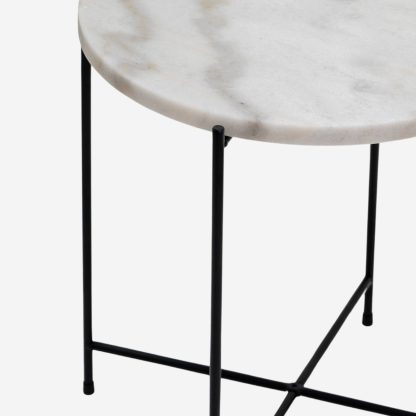 Avila Side Table Medium, White Marble