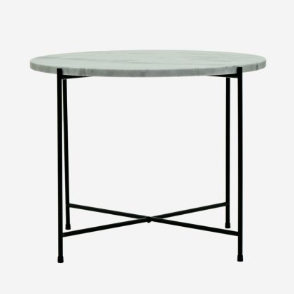 Avila Side Table Large, Guang White Marble