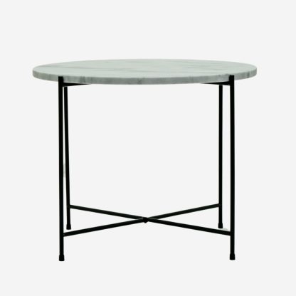 Avila Side Table Large, Guang White Marble