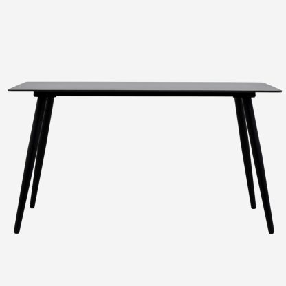 Wick low Dining Table, Matt Black