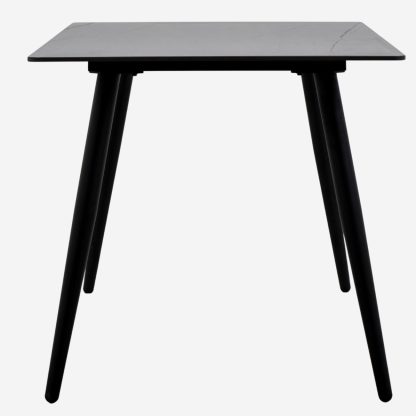 Wick low Dining Table, Matt Black