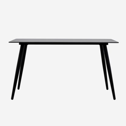 Wick low Dining Table, Matt Black