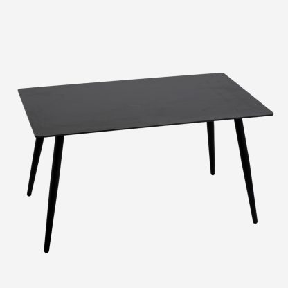 Wick low Dining Table, Matt Black