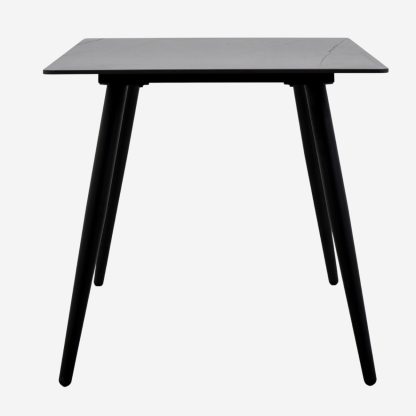 Wick low Dining Table, Matt Black