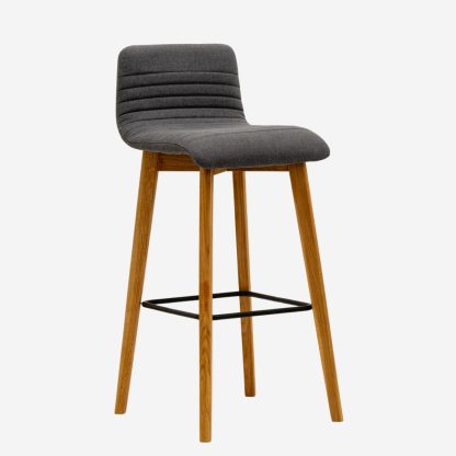 Arosa Upholstered Bar Stool, Anthracite