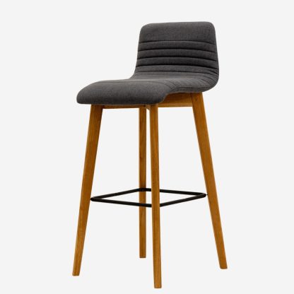 Arosa Upholstered Bar Stool, Anthracite