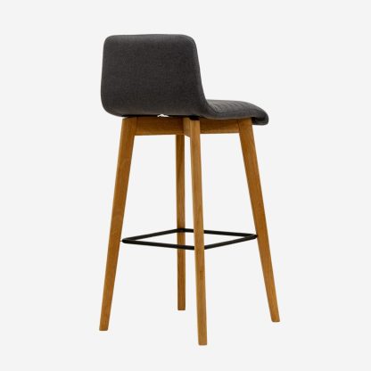 Arosa Upholstered Bar Stool, Anthracite