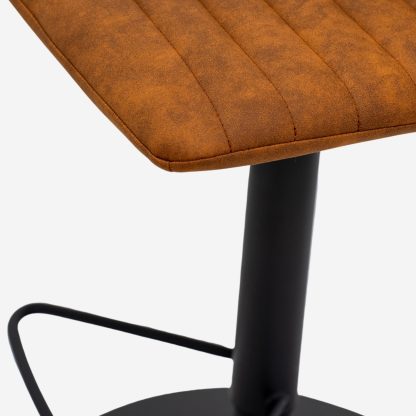 Kimmi Swivel Adjustable Bar Stool, Camel