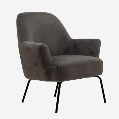 Melissa Arm Chair, Dark Grey