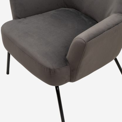 Melissa Arm Chair, Dark Grey