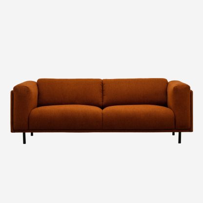 Maywood Modern Style 3 seater Sofa, Brown