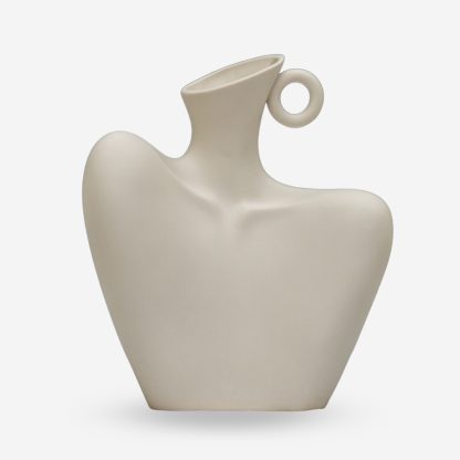 Modern Ceramic Vase Body Shape, White