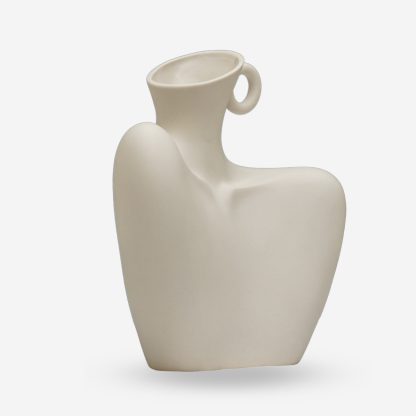 Modern Ceramic Vase Body Shape, White