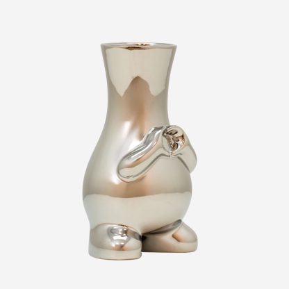 Ceramic Vase Love Gesture, Silver