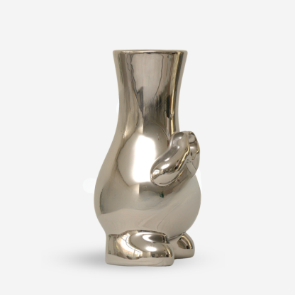 Ceramic Vase Love Gesture, Silver