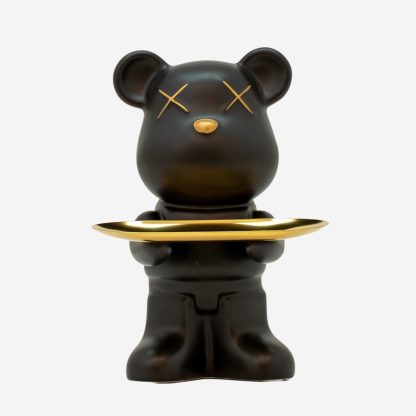 Teddy Décor Key Tray Bear, Black