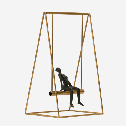 Décor Swinging Figurines, Large, Gold