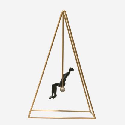 Décor Swinging Figurines, Large, Gold