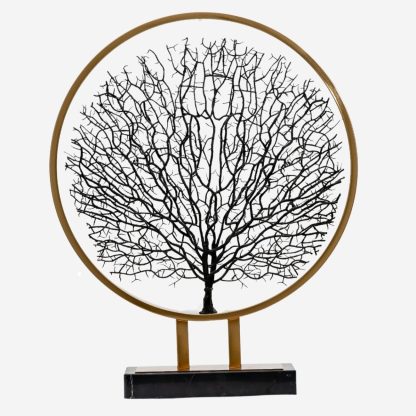 Décor Tree Sculpture, Black & Gold