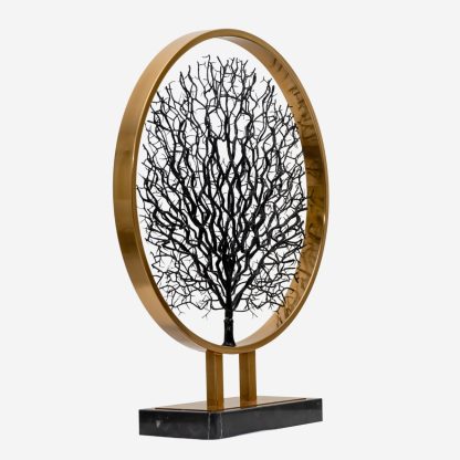 Décor Tree Sculpture, Black & Gold