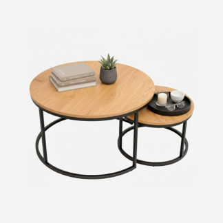 Spiro Coffee Tables, Wild Oak