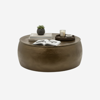 Alum Coffee Table, Antique Gold