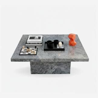 Milano Coffee Table Marble - Grey Travertin