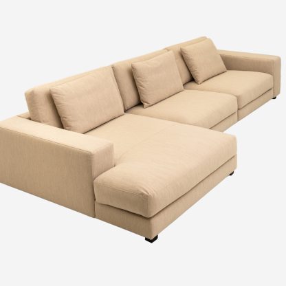 Kayala Sofa, 3.5 Seater with Left Chaise Lounge , Beige