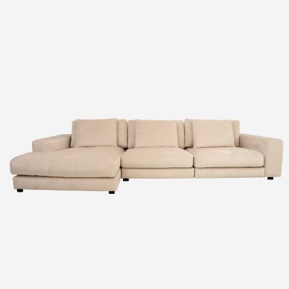 Kayala Sofa, 3 Seater with Left Chaise Lounge , Cream