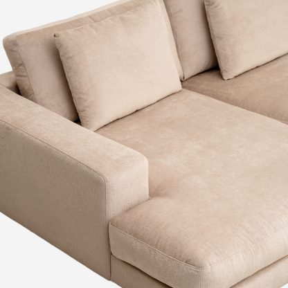 Kayala Sofa, 3 Seater with Left Chaise Lounge , Cream