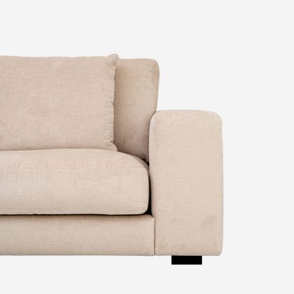 Kayala Sofa, 3 Seater with Left Chaise Lounge , Cream