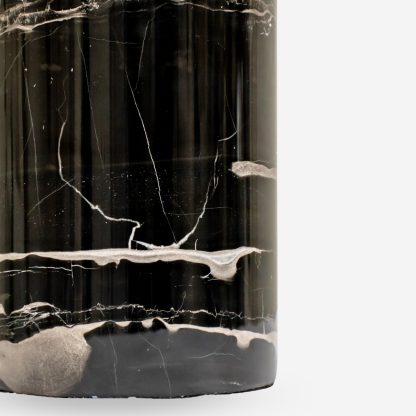 Marble Table Lamp, Marble & Smokey Grey Glass