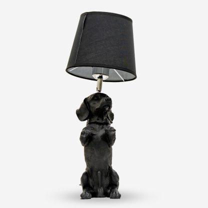 Table Lamp Standing Dog, Black