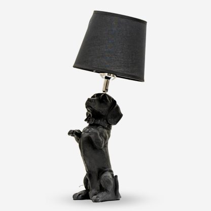 Table Lamp Standing Dog, Black