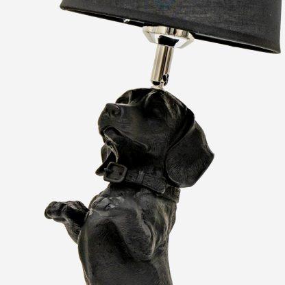 Table Lamp Standing Dog, Black