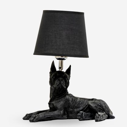 Table Lamp sitting Dog, Black