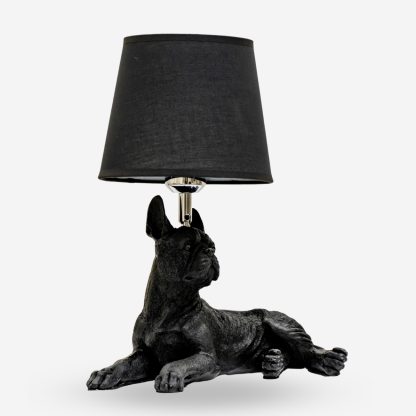 Table Lamp sitting Dog, Black