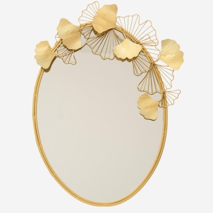 Wall Mirror Iris, Metal Gold