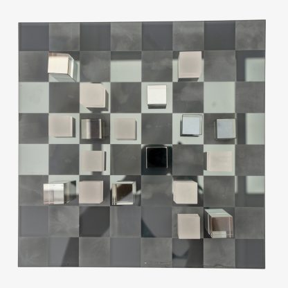 Deco Chess Board, Glass Black