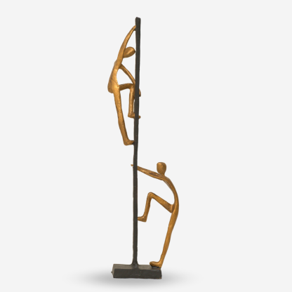 Décor Figurine Climbing Ladders Medium, Black & Gold, Iron